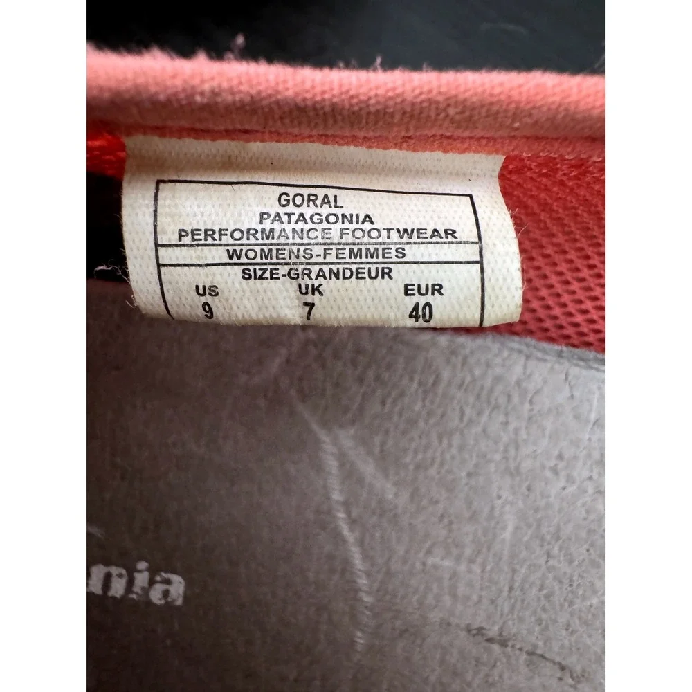 Patagonia Maha Ballet Flats Perforated Leather Mesh Coral Pink Size 9 Casual